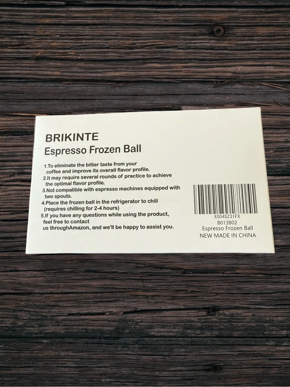 Stainless steel, espresso, cooling balls